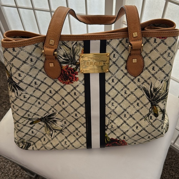 L.A.M.B.  Gwen Stefani Marigold Tote Leather PVC Designer. Beautiful bag!